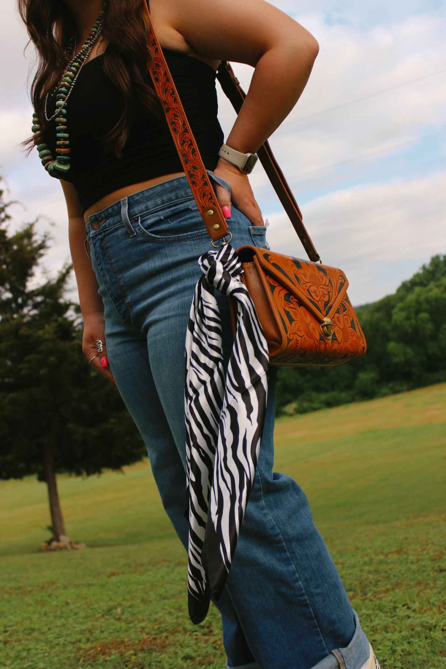 Zebra Print Wild Rag