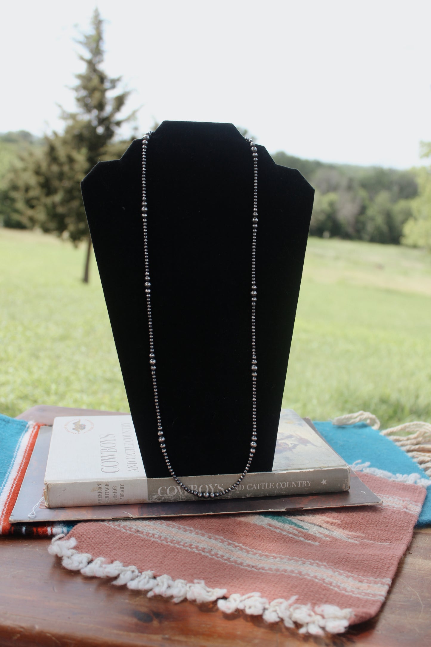 Graduated Sterling Silver Pearl Necklace