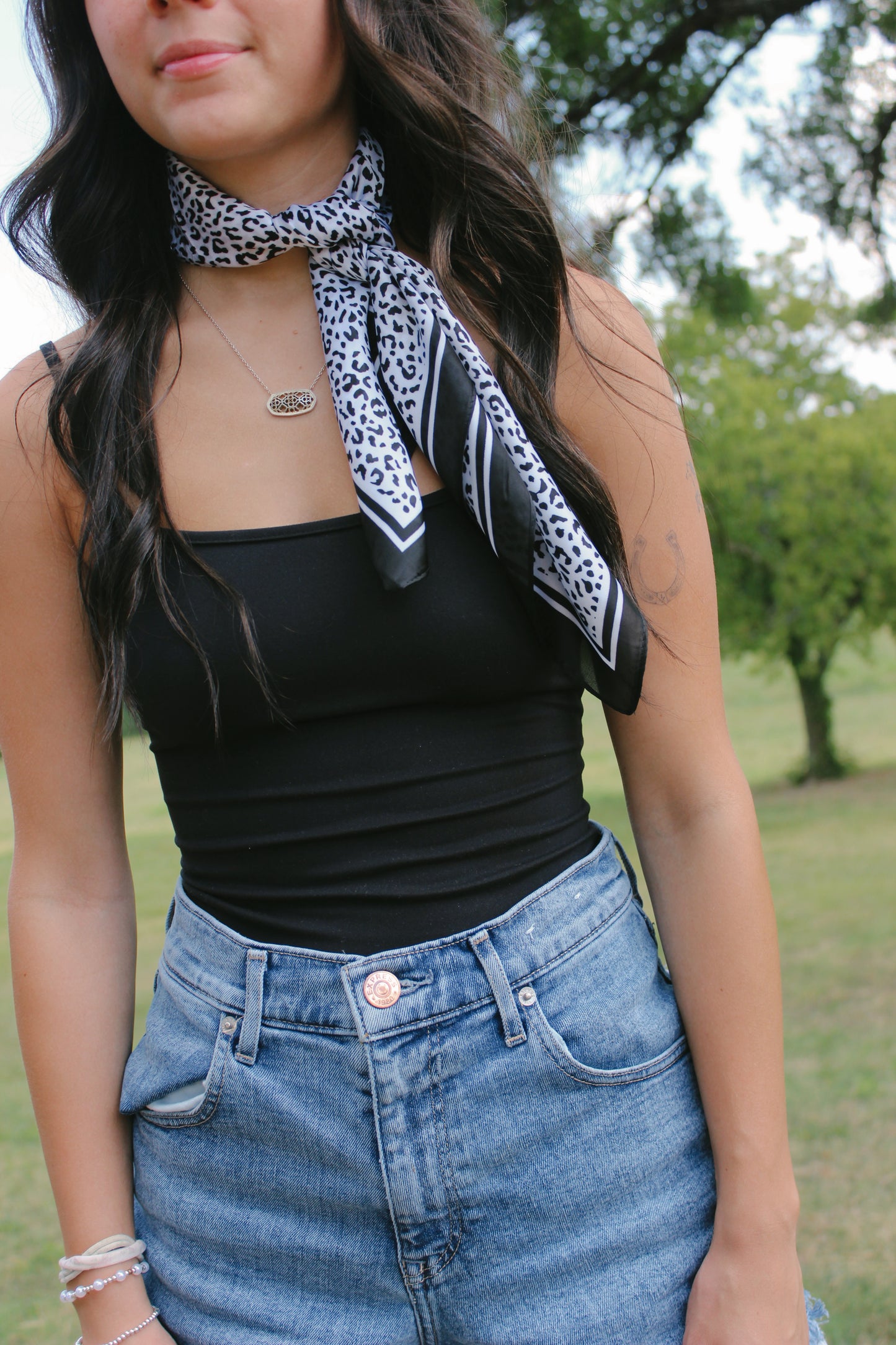 The Black Leopard Scarf