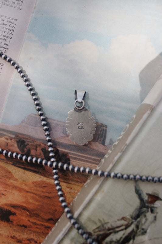 Native Made Golden Hills Turquoise Pendant