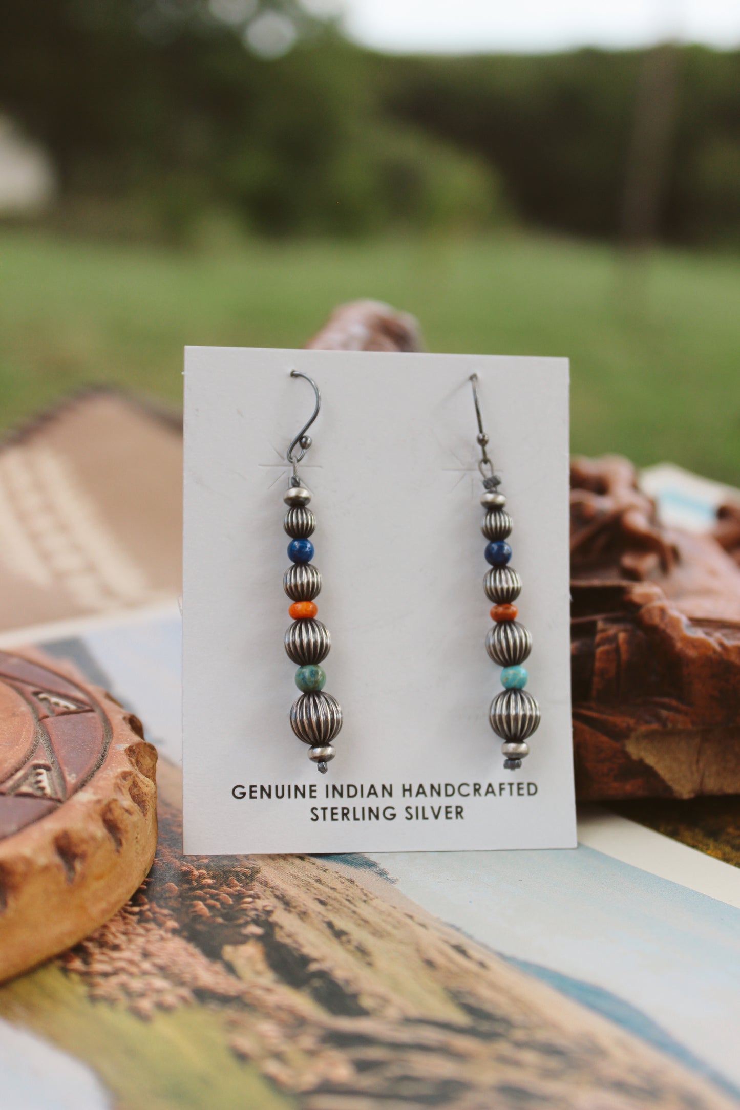 Multi Stone Dangle Earrings