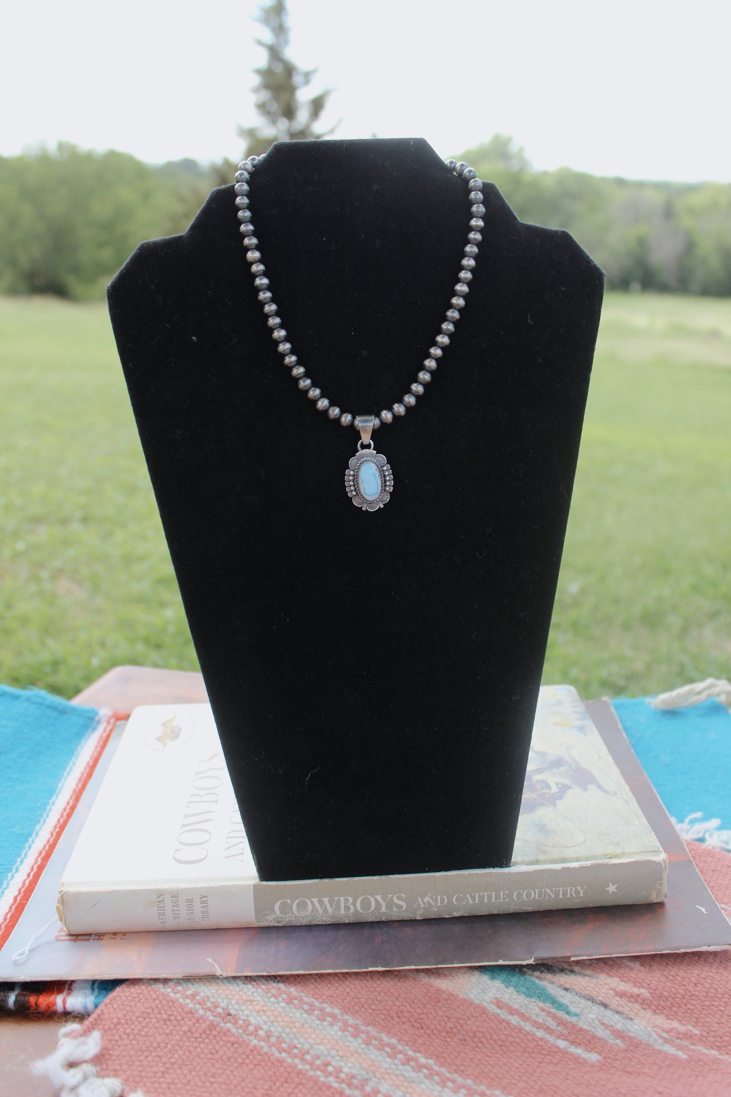 Native Made Golden Hills Turquoise Pendant