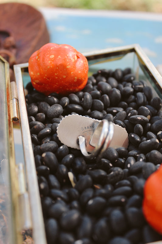 White Buffalo Adjustable Ring