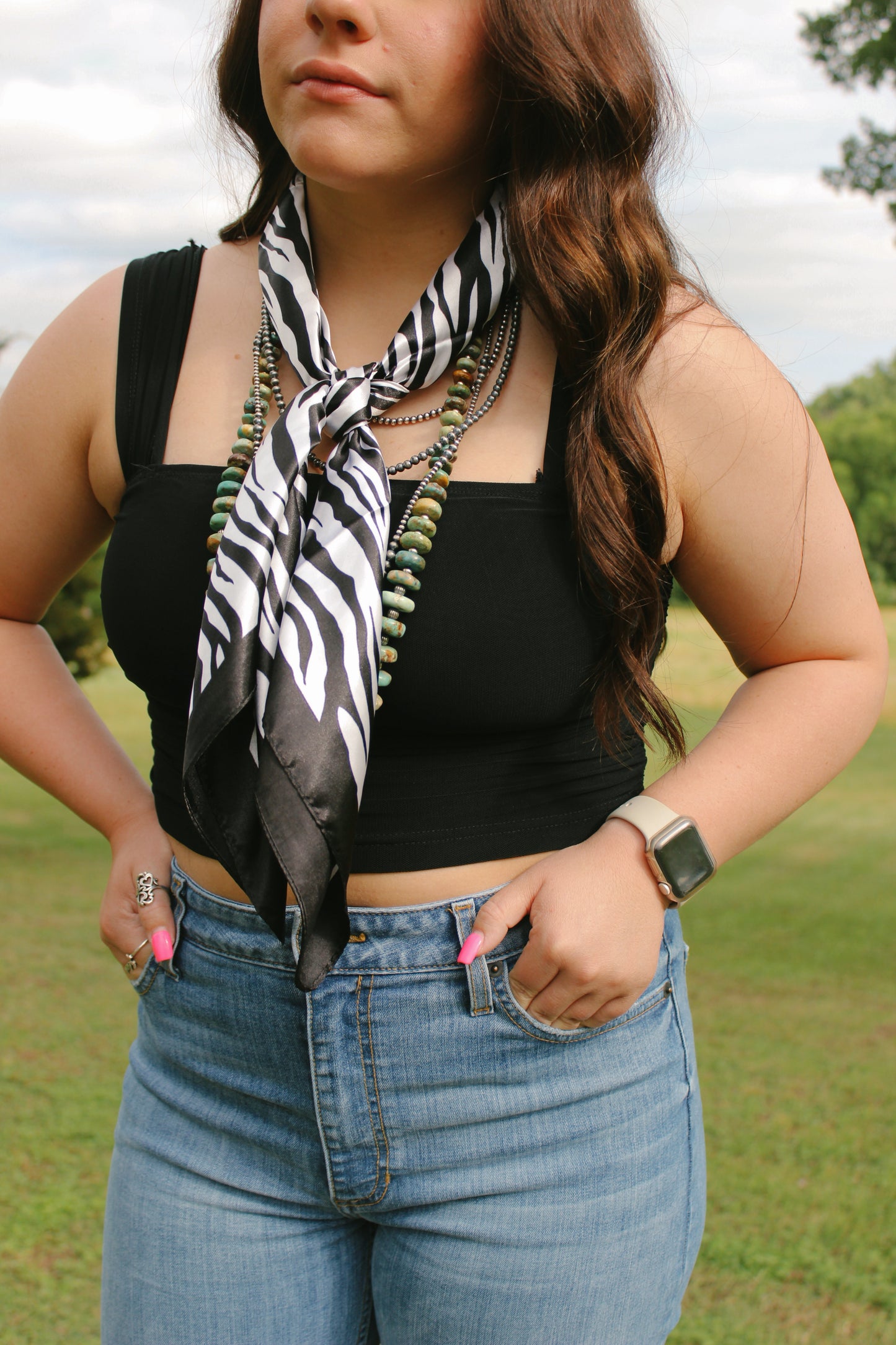 Zebra Print Wild Rag