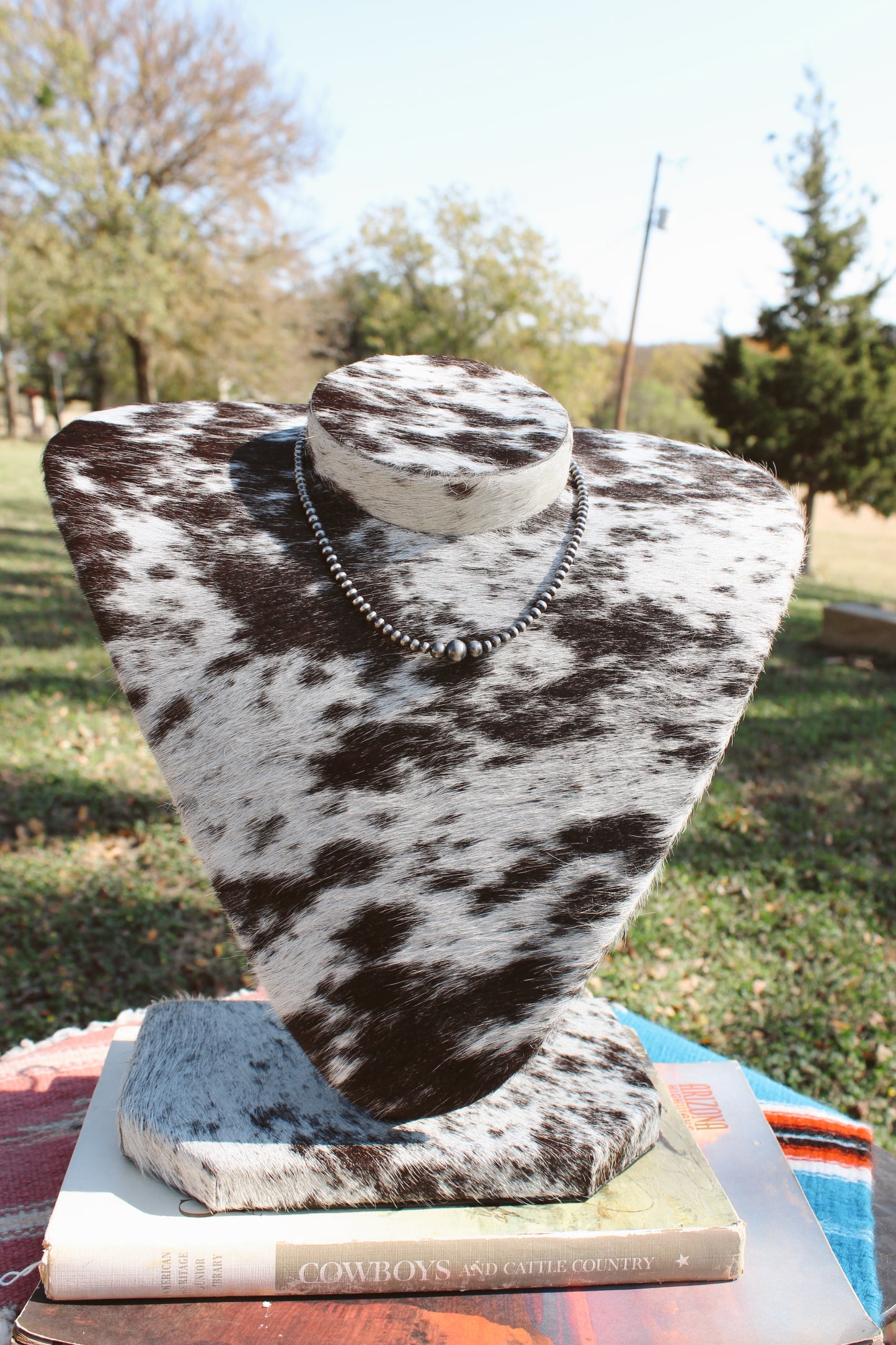 16" Multi Size Sterling Silver Pearl Necklace