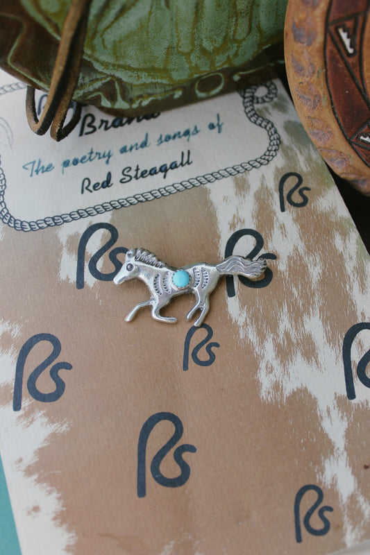 Horse Turquoise Pin