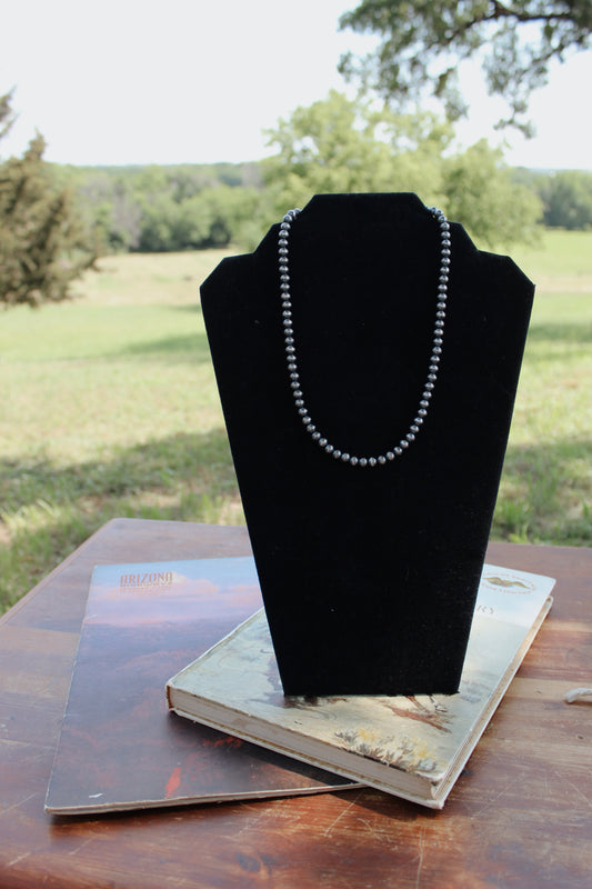 18" 6mm Sterling Silver Pearl Necklace