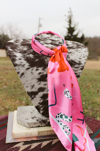 Pink Multi Pattern Wild Rag