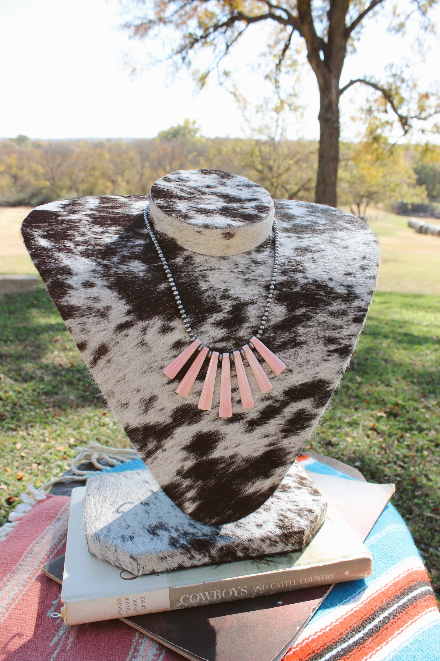 Pink Conch Statement Necklace