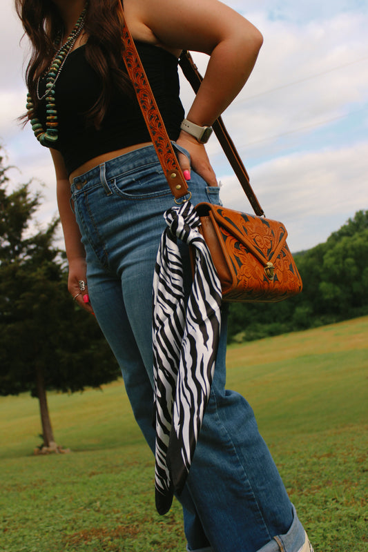 Zebra Print Wild Rag