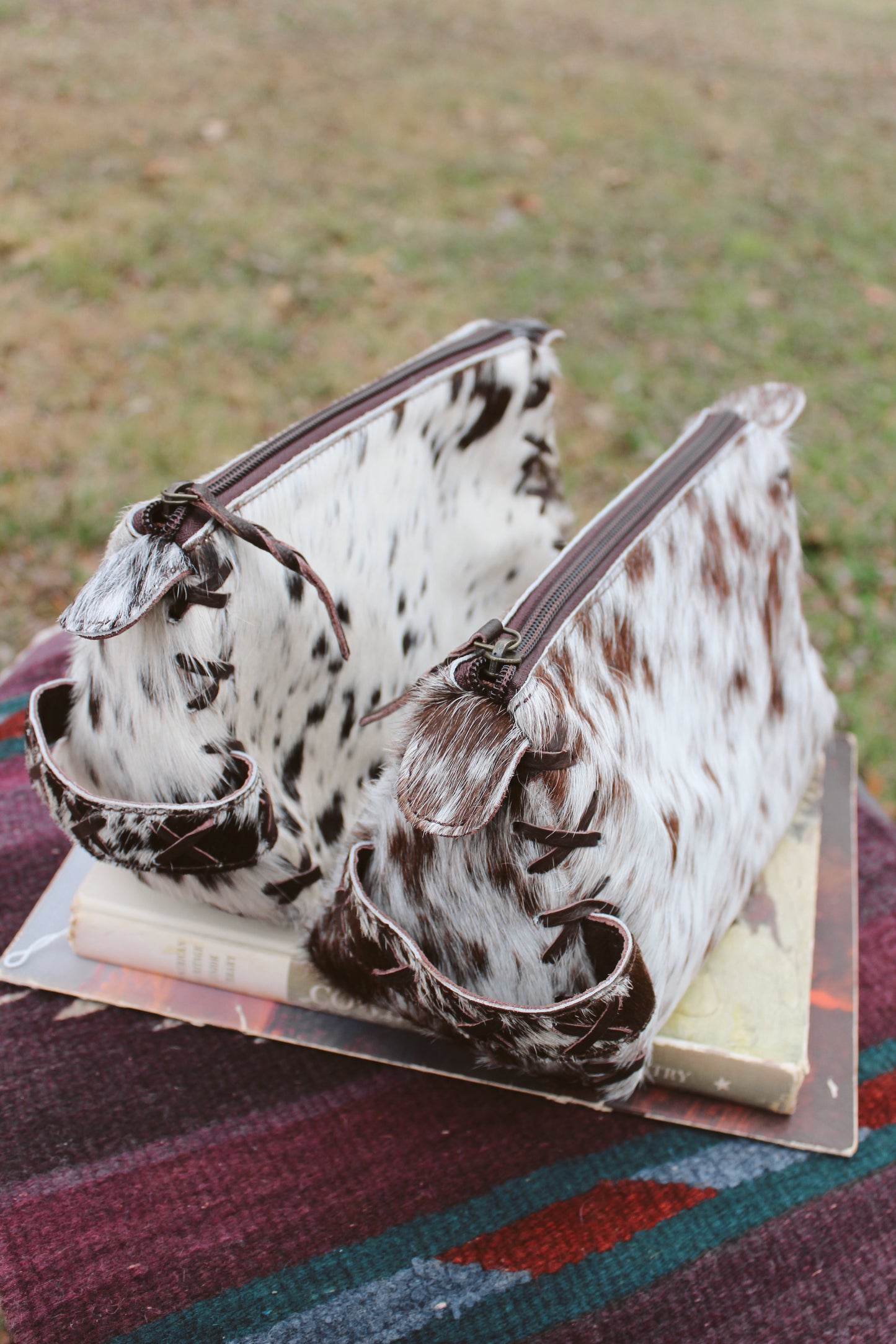 Cowhide Makeup Bags