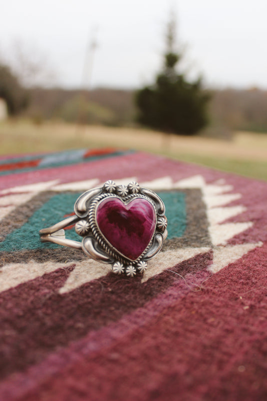 Purple Spiny Oyster Cuff Native Made