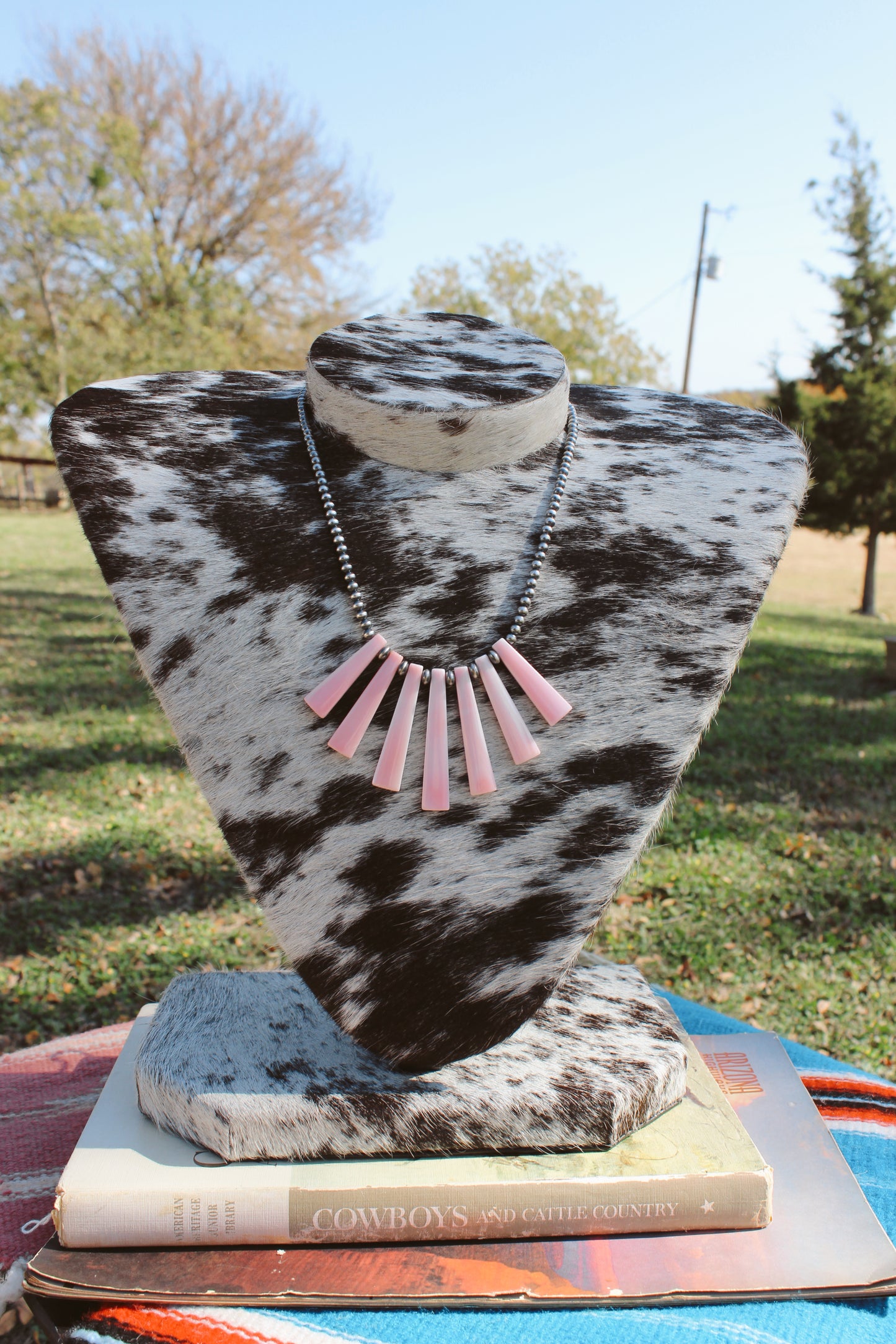 Pink Conch Statement Necklace