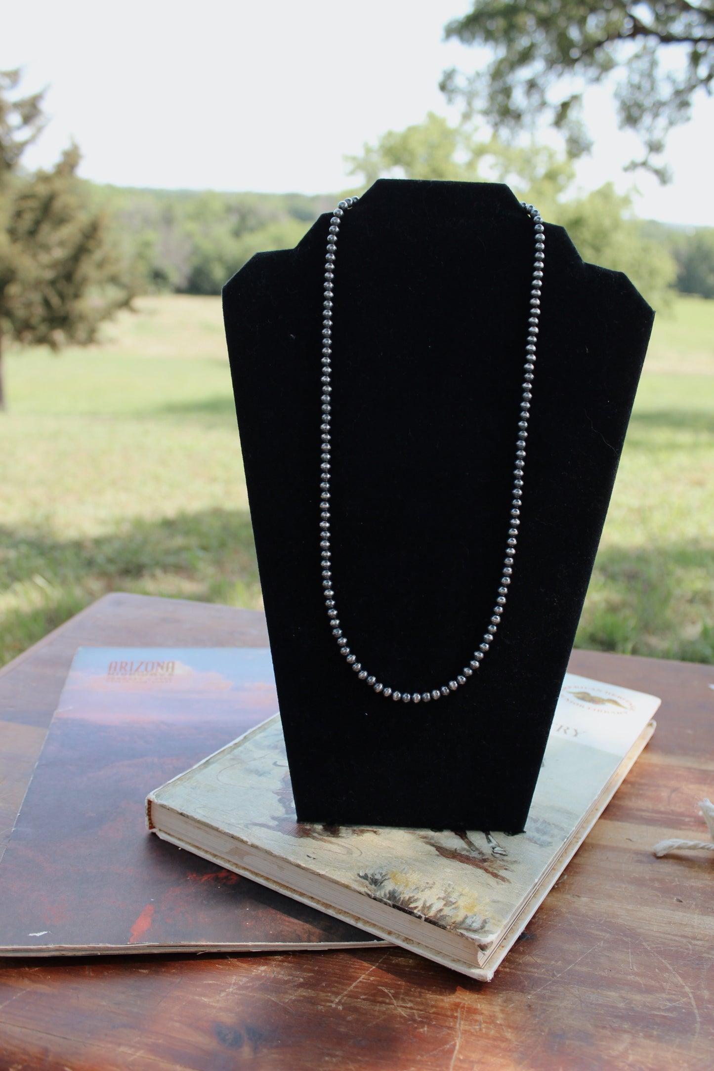 24" 5mm Sterling Silver Pearl Necklace
