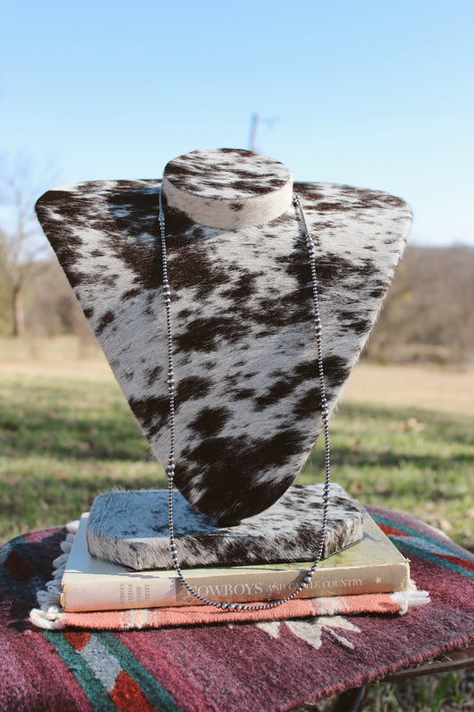 36" Graduated Sterling Silver Pearl Necklace