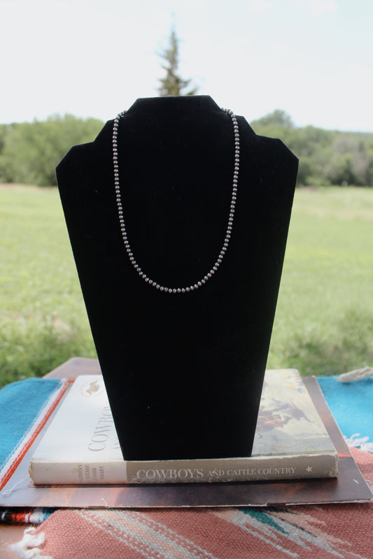 18" 4mm Sterling Silver Pearl Necklace