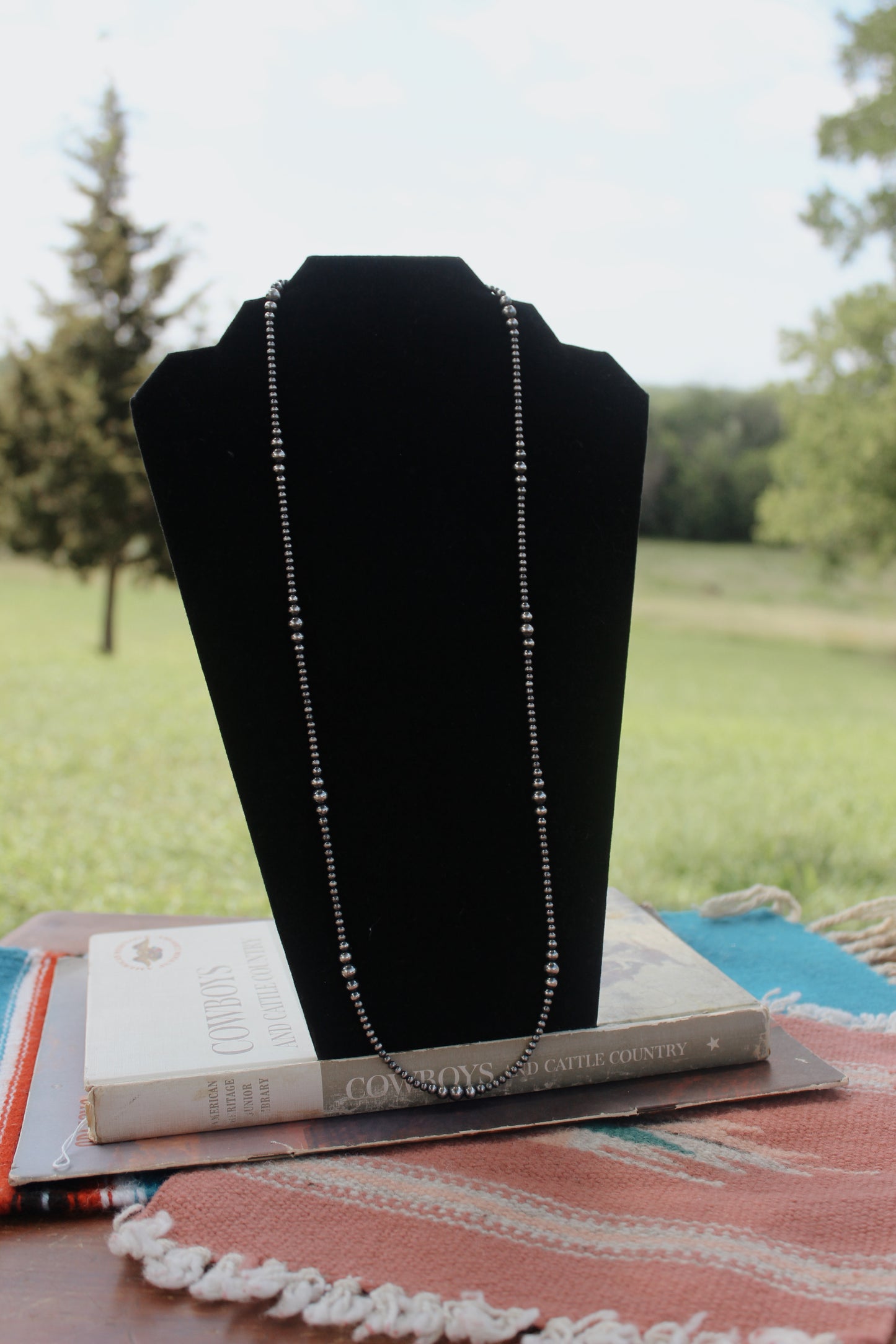 Graduated Sterling Silver Pearl Necklace