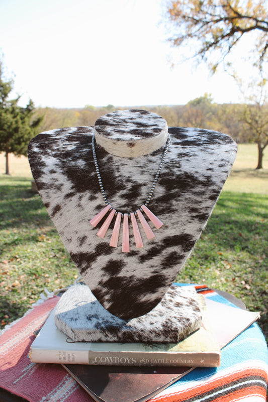 Pink Conch Statement Necklace