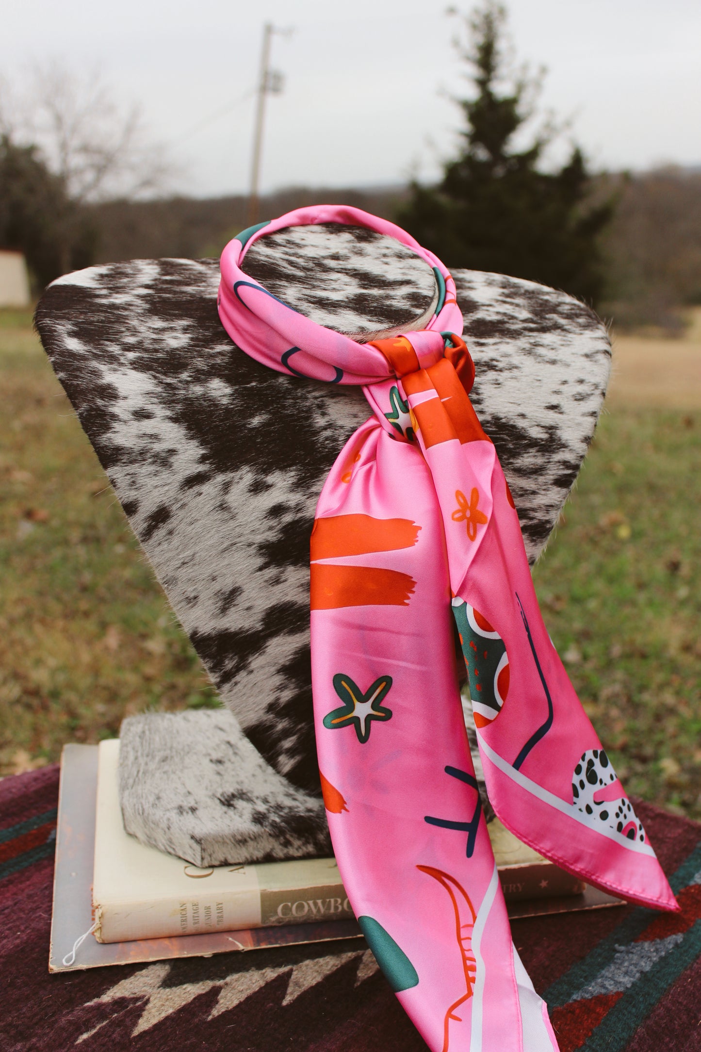 Pink Multi Pattern Wild Rag