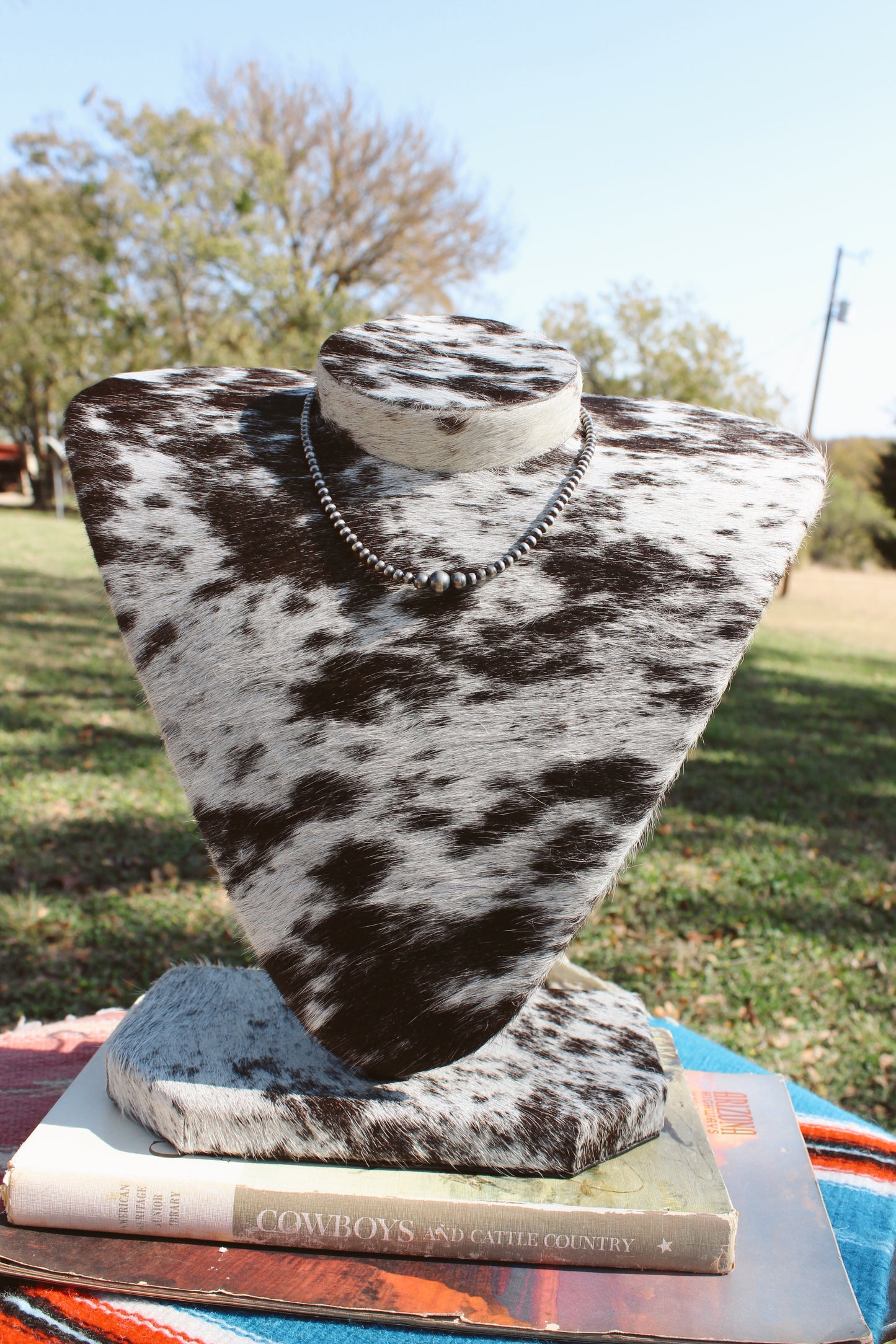 16" Multi Size Sterling Silver Pearl Necklace