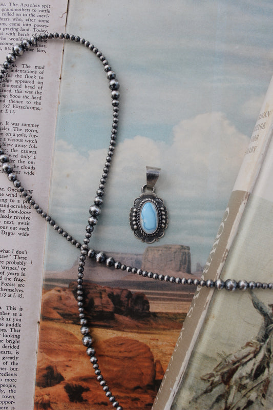 Native Made Golden Hills Turquoise Pendant