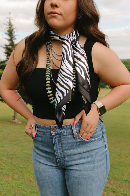 Zebra Print Wild Rag