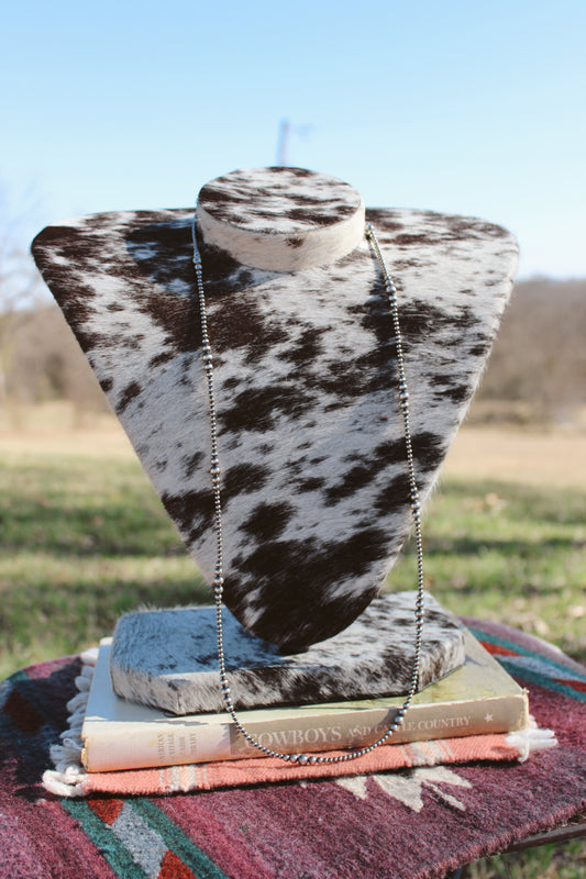 36" Graduated Sterling Silver Pearl Necklace