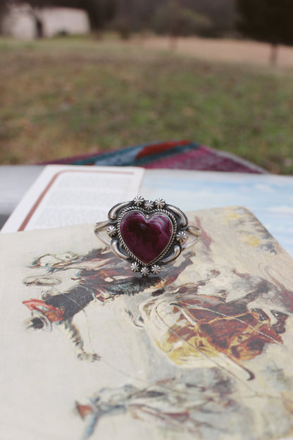 Purple Spiny Oyster Cuff Native Made